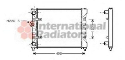 VAN WEZEL 49002022 -  Радиатор, охлаждение двигателя